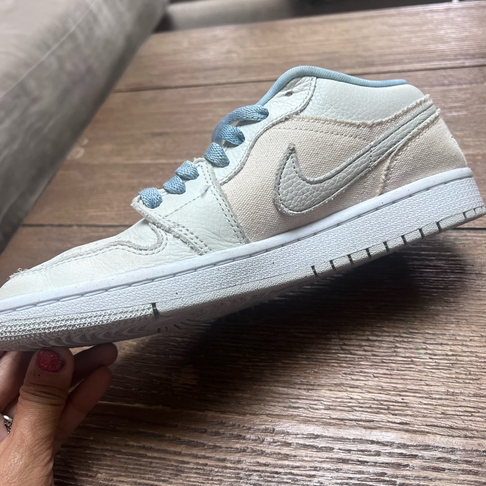 Nike Womens Air Jordan 1 Low 'Sail Canvas' - 7 - Picture 6 of 14